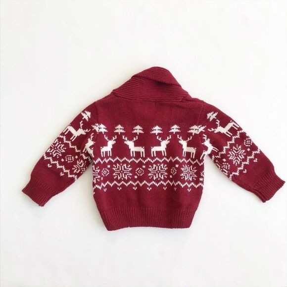Joe Fresh reindeer cardigan EUC 6-12 months - Picture 4 of 4